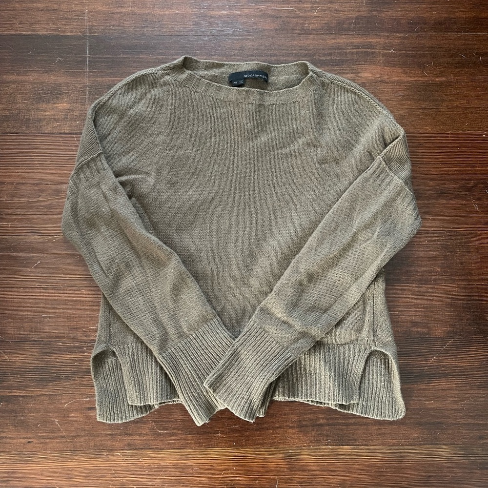 Olive green cashmere sweater